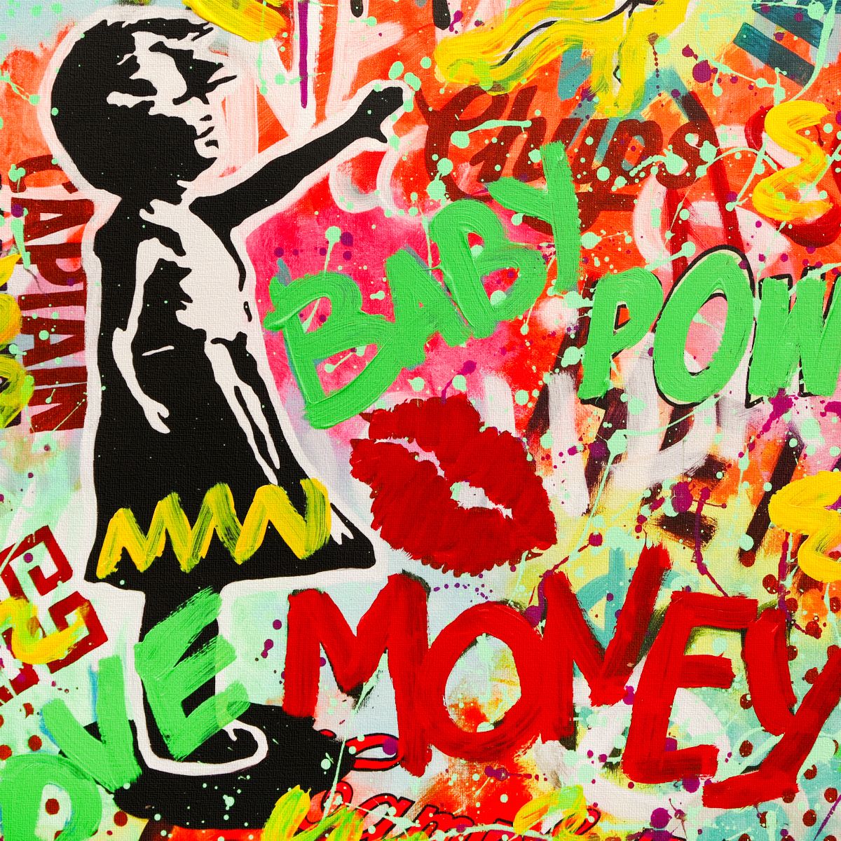 Nastya Rovenskaya- Mixed Media on Canvas "The Balloon"