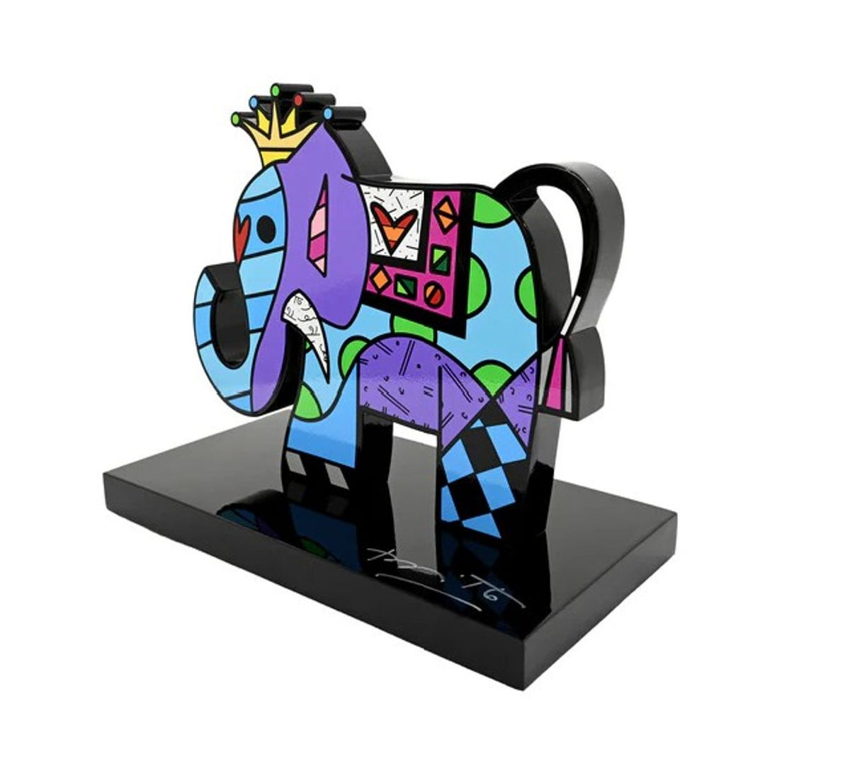 Romero Britto- Resin Sculpture with Hand Embellishments "Elephant"