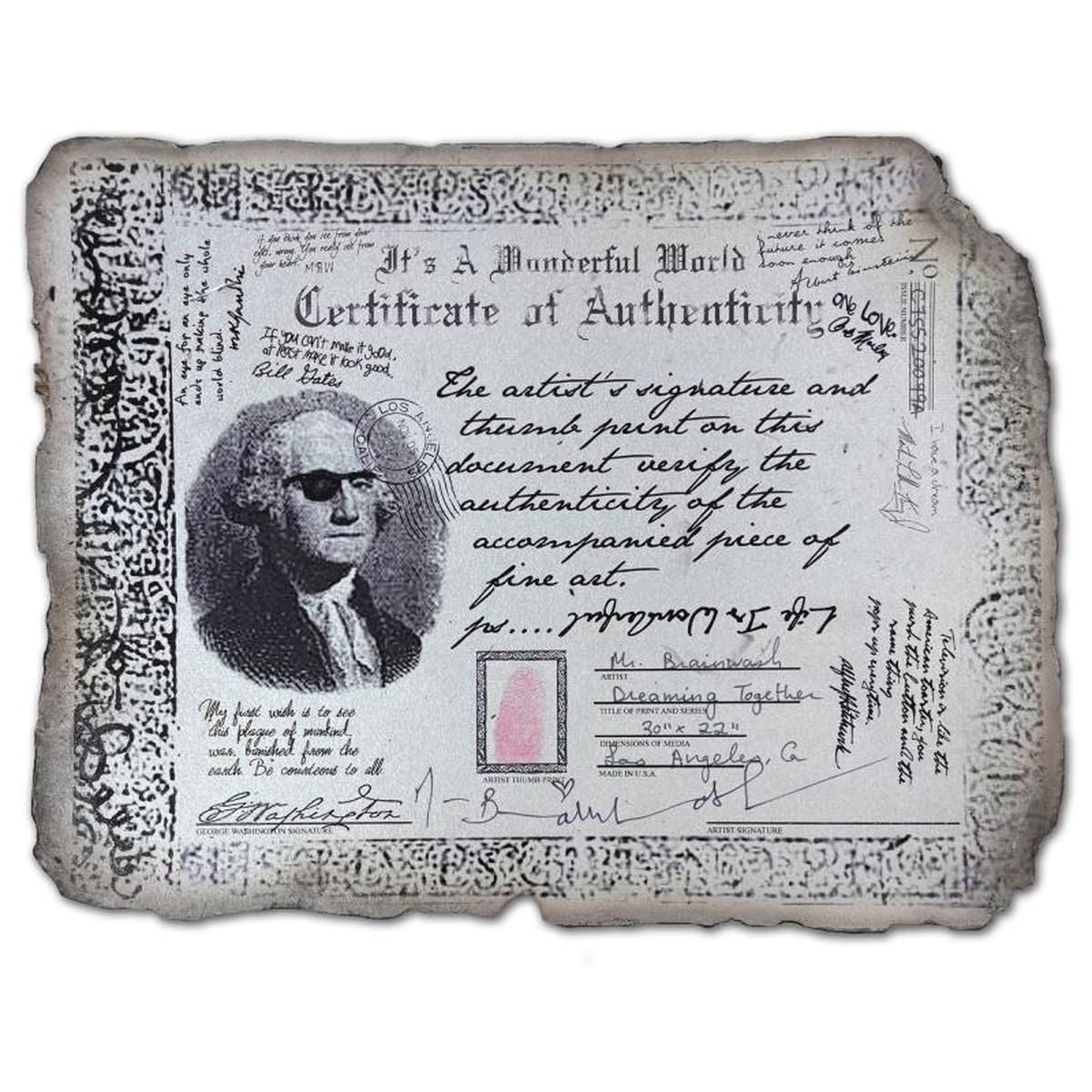 Mr Brainwash- Original Mixed Media "Dreaming Together"