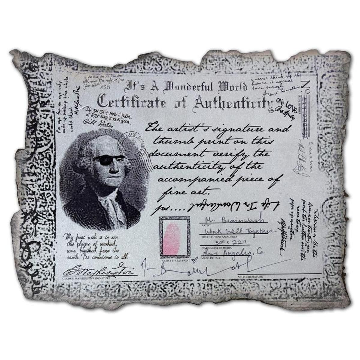 Mr Brainwash- Original Mixed Media "Work Well Together"