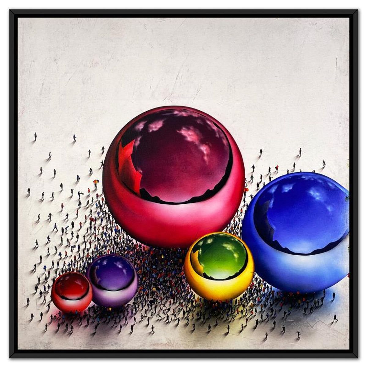 Craig Alan, "Populus: Altered Reality" Framed, Hand Signed Limited Edition Canvas with Letter of Authenticity.