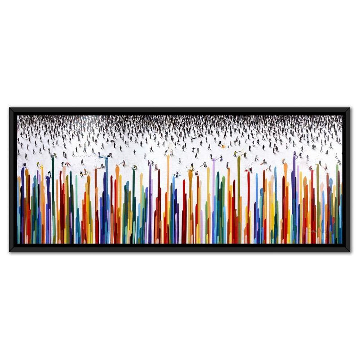 Craig Alan, "Populus: Color Gravity" Framed, Hand Signed Limited Edition Canvas with Letter of Authenticity.
