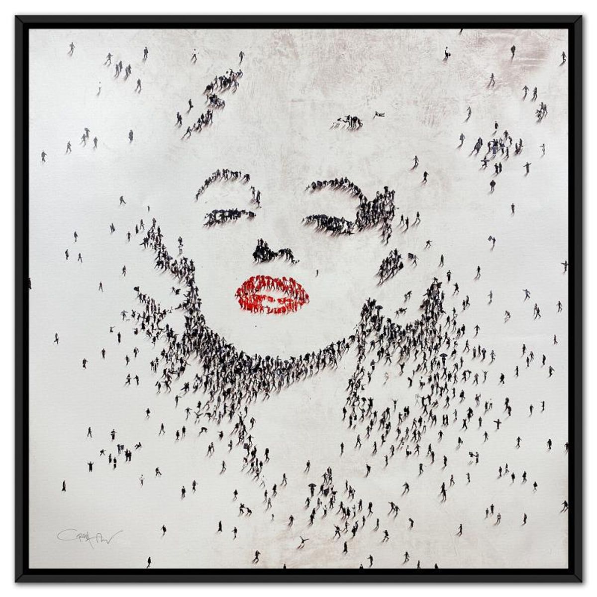 Craig Alan, "Populus: Coy" Framed, Hand Signed Limited Edition Canvas with Letter of Authenticity.