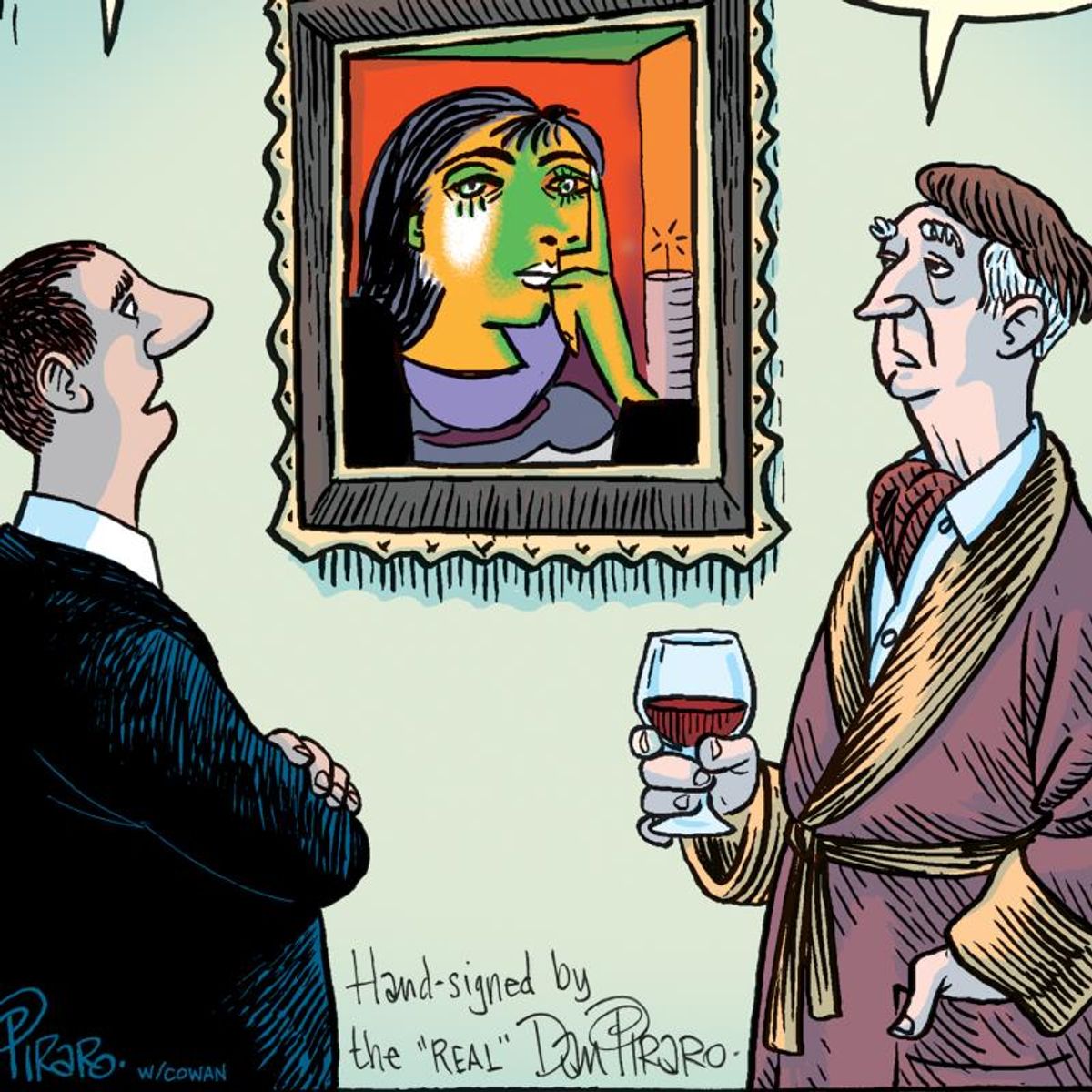 Bizarro, "Fake Original" Numbered Limited Edition Hand Signed by Creator Dan Piraro; Letter of Authenticity.