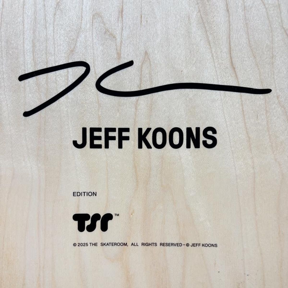 Jeff Koons, "Blue Balloon Dog" Framed Limited Edition Skateboard, Plate Signed with Letter of Authenticity.