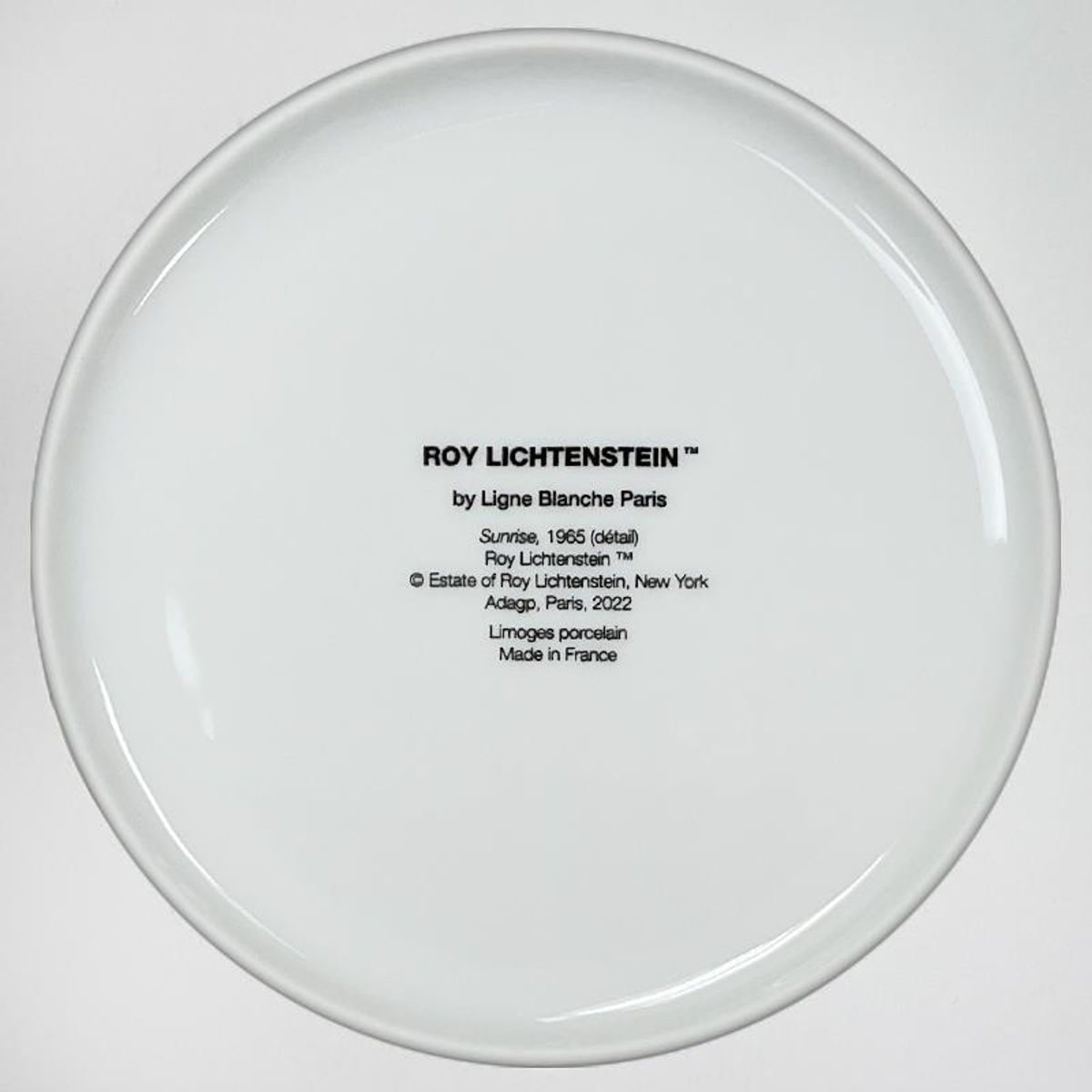 Roy Lichtenstein (1923-1997), "Sunrise" Framed Limoges Porcelain Plate.