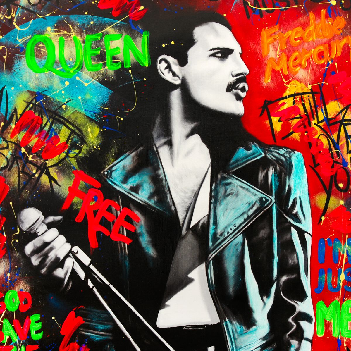 Nastya Rovenskaya- Mixed Media on Canvas "Queen"