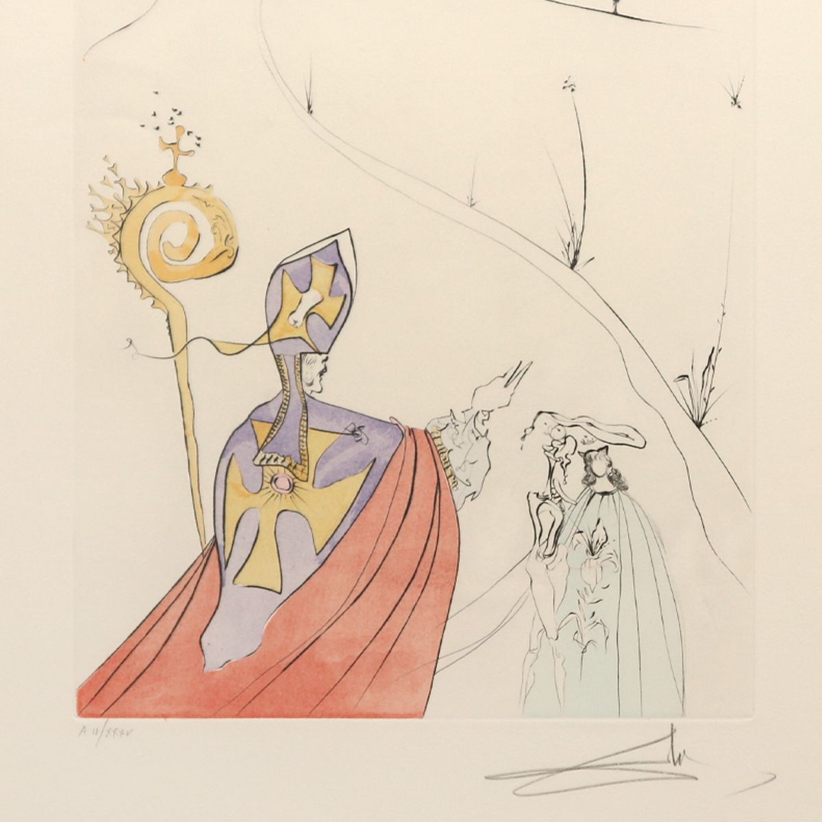 Salvador Dali- Original Lithograph "The Sacred Love of Gala"