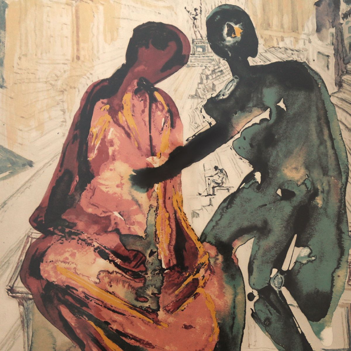 Salvador Dali- Original Lithograph "Anthony and Cleopatra"