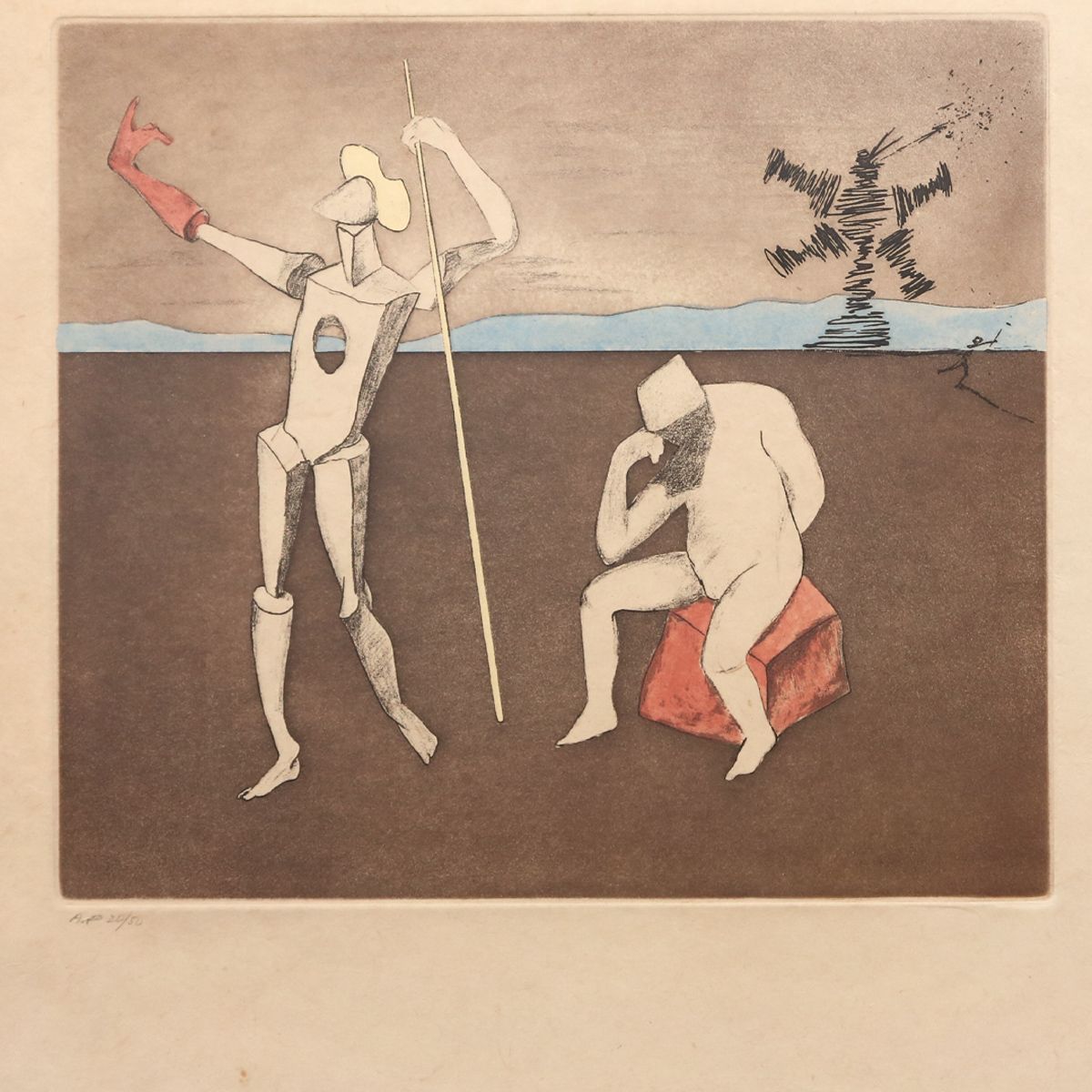 Salvador Dali- Original Lithograph "The Power of Thought"