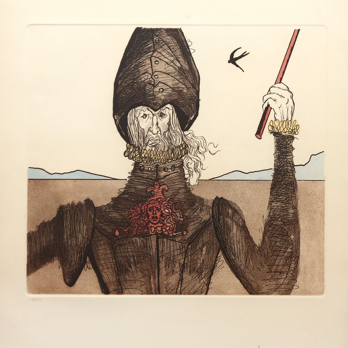 Salvador Dali- Original Lithograph "The Dreamer"