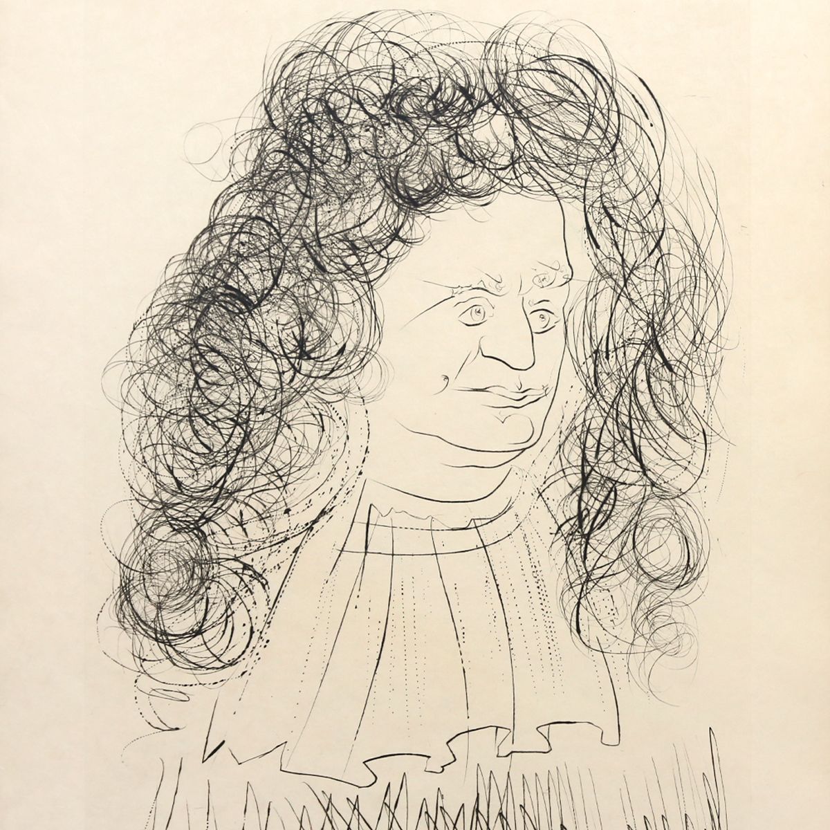 Salvador Dali- Original Lithograph "Le Portrait de La Fontaine"