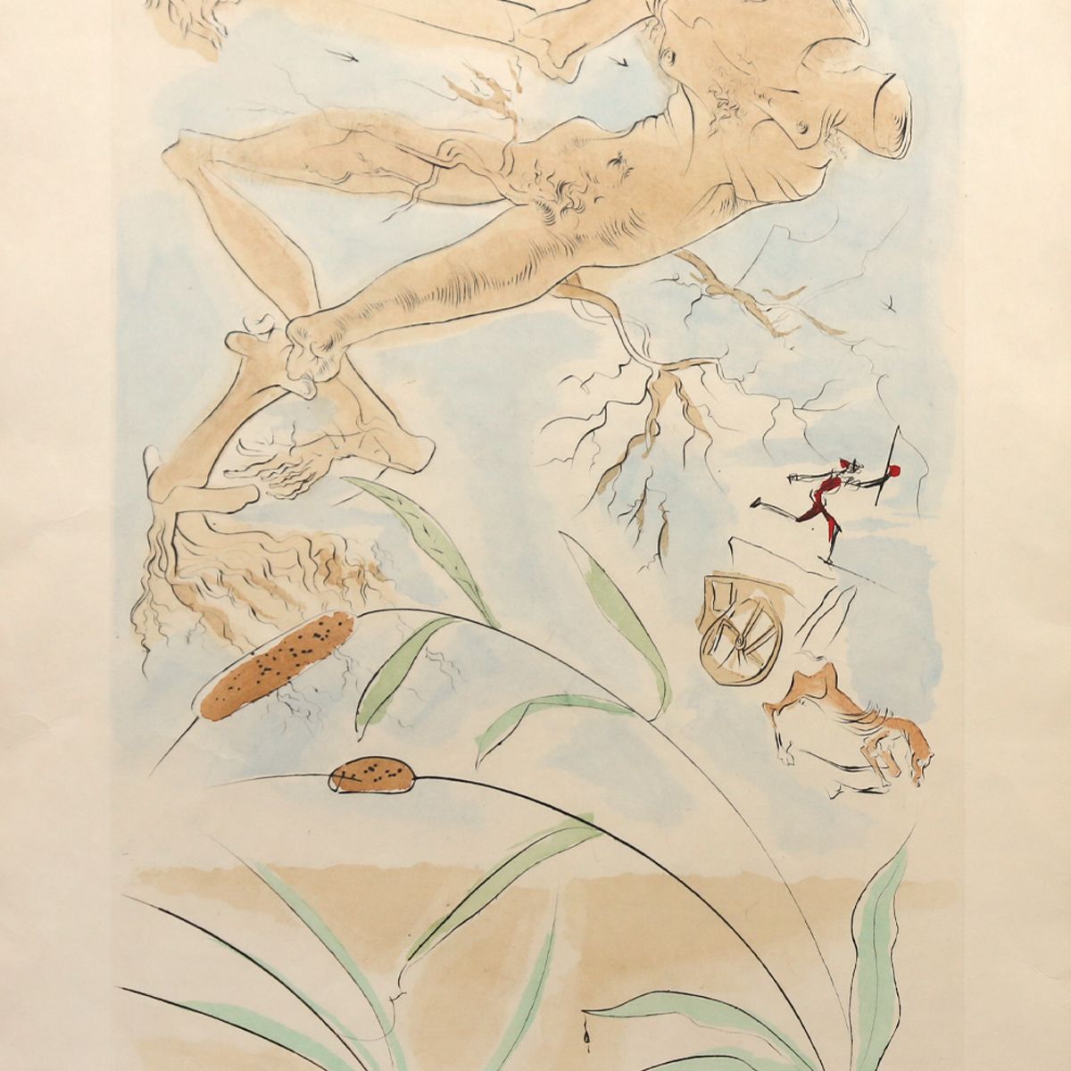 Salvador Dali- Original Lithograph "The Oak and the Reed"