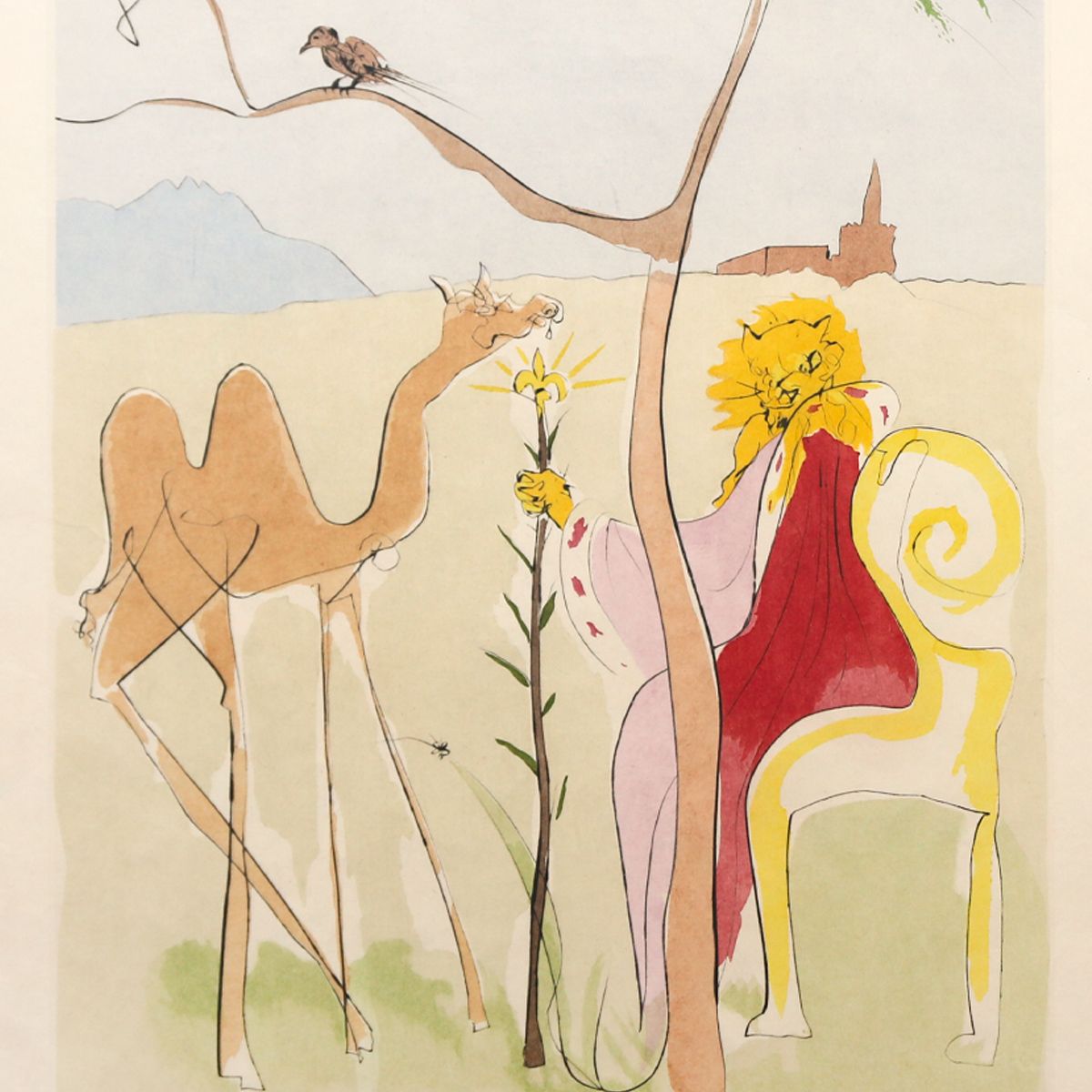Salvador Dali- Original Lithograph "The Lion's Court"