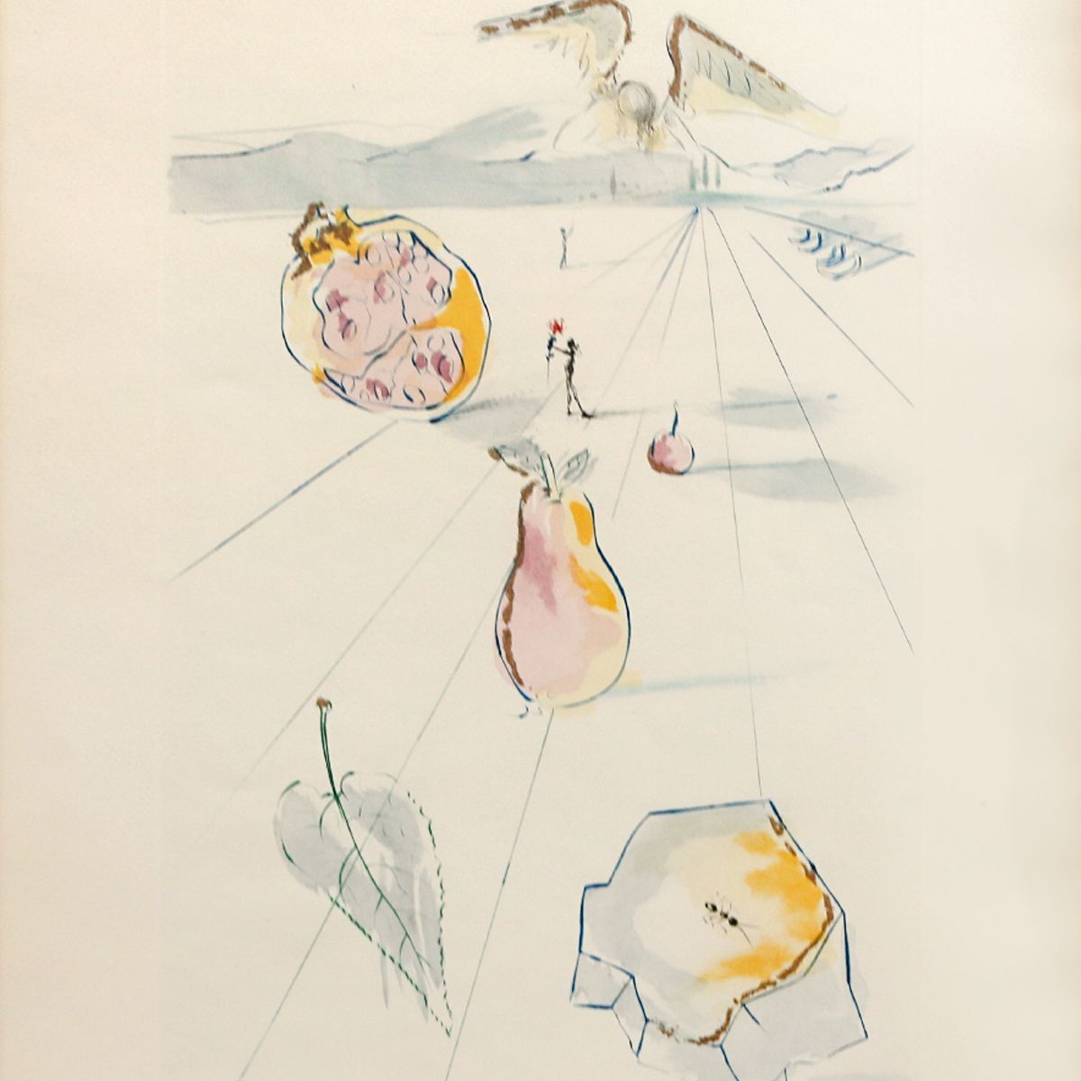 Salvador Dali- Original Lithograph "The Fruits of the Valley"