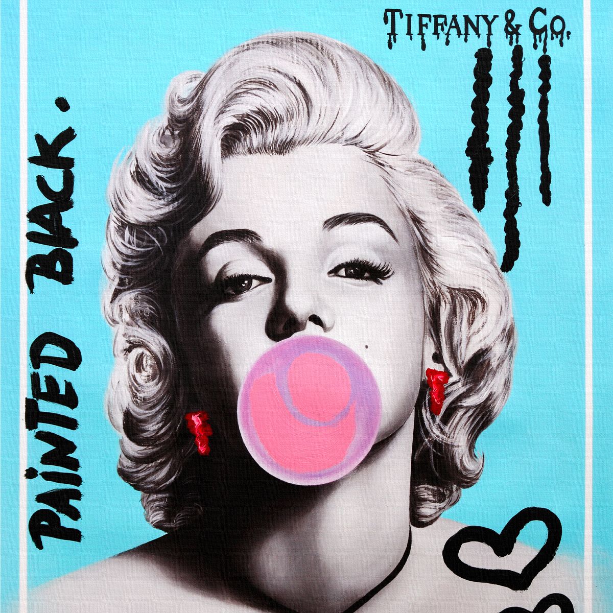 Nastya Rovenskaya- Mixed Media on Canvas "Bubble Gum"