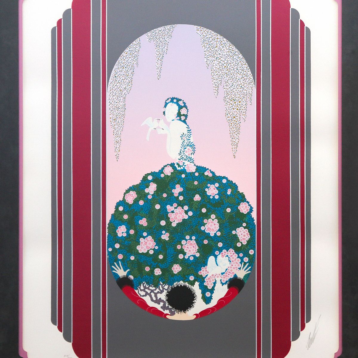 Erte- Screenprint in colors "The Spring Dress of Venus"