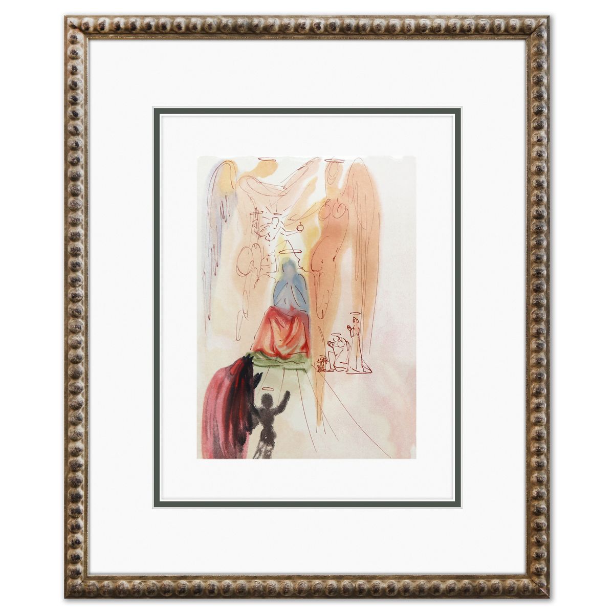 Salvador Dali- Original Color Woodcut on B.F.K. Rives Paper "Paradise 23"