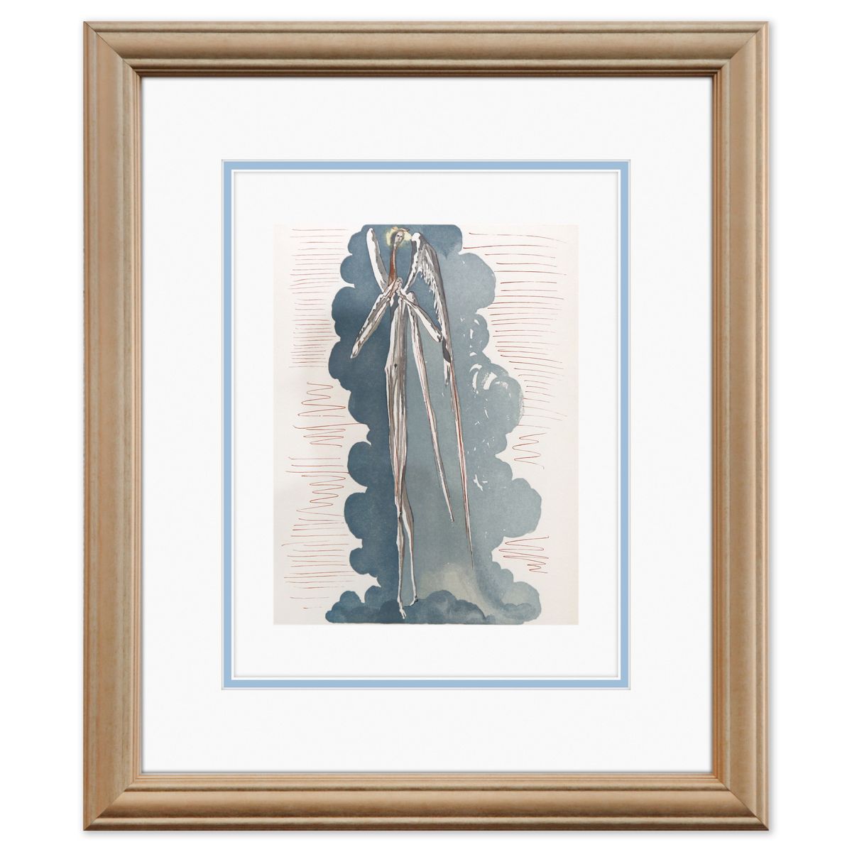 Salvador Dali- Original Color Woodcut on B.F.K. Rives Paper "Paradise 22"