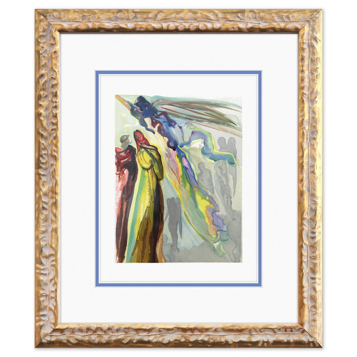 Salvador Dali- Original Color Woodcut on B.F.K. Rives Paper "Paradise 16"