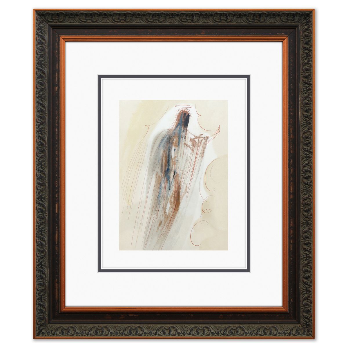 Salvador Dali- Original Color Woodcut on B.F.K. Rives Paper "Paradise 29"