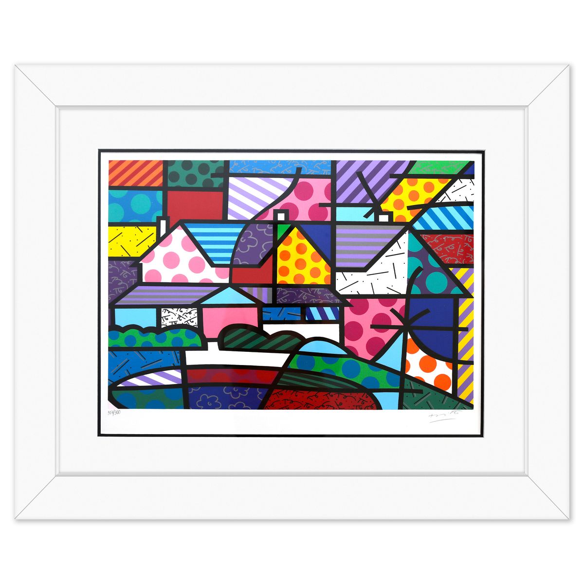 Romero Britto- Serigraph "Rose's View"