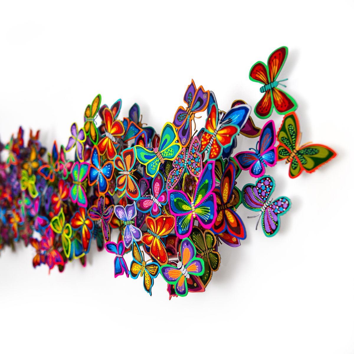Patricia Govezensky- Original Painting on Cutout Steel "Love Butterflies"