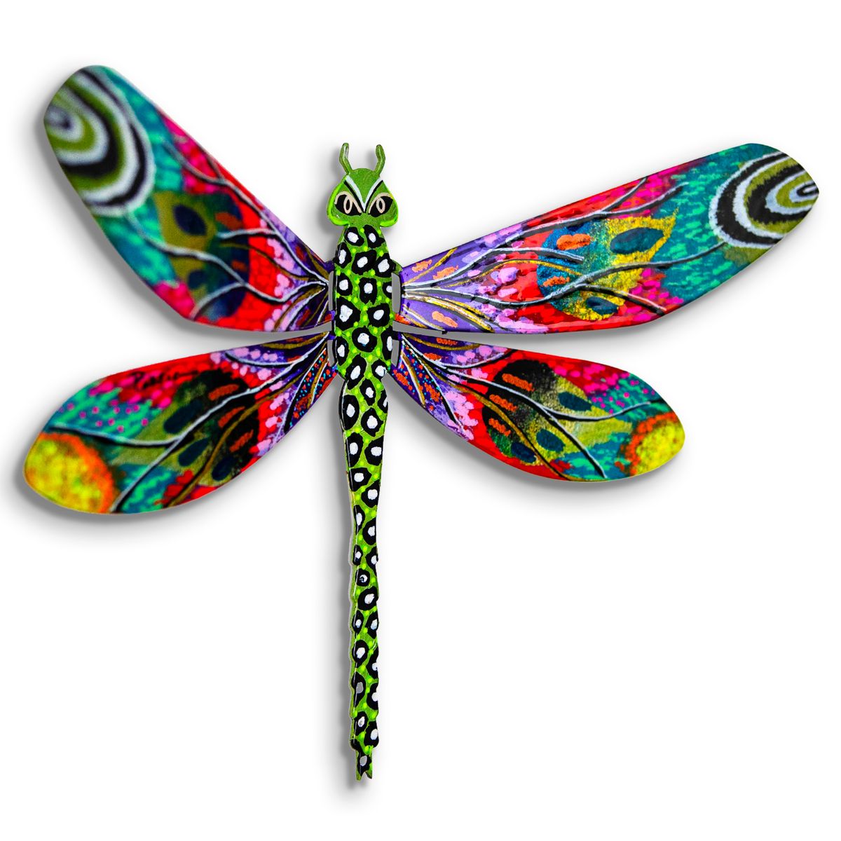 Patricia Govezensky- Original Painting on Cutout Steel "Dragonfly"