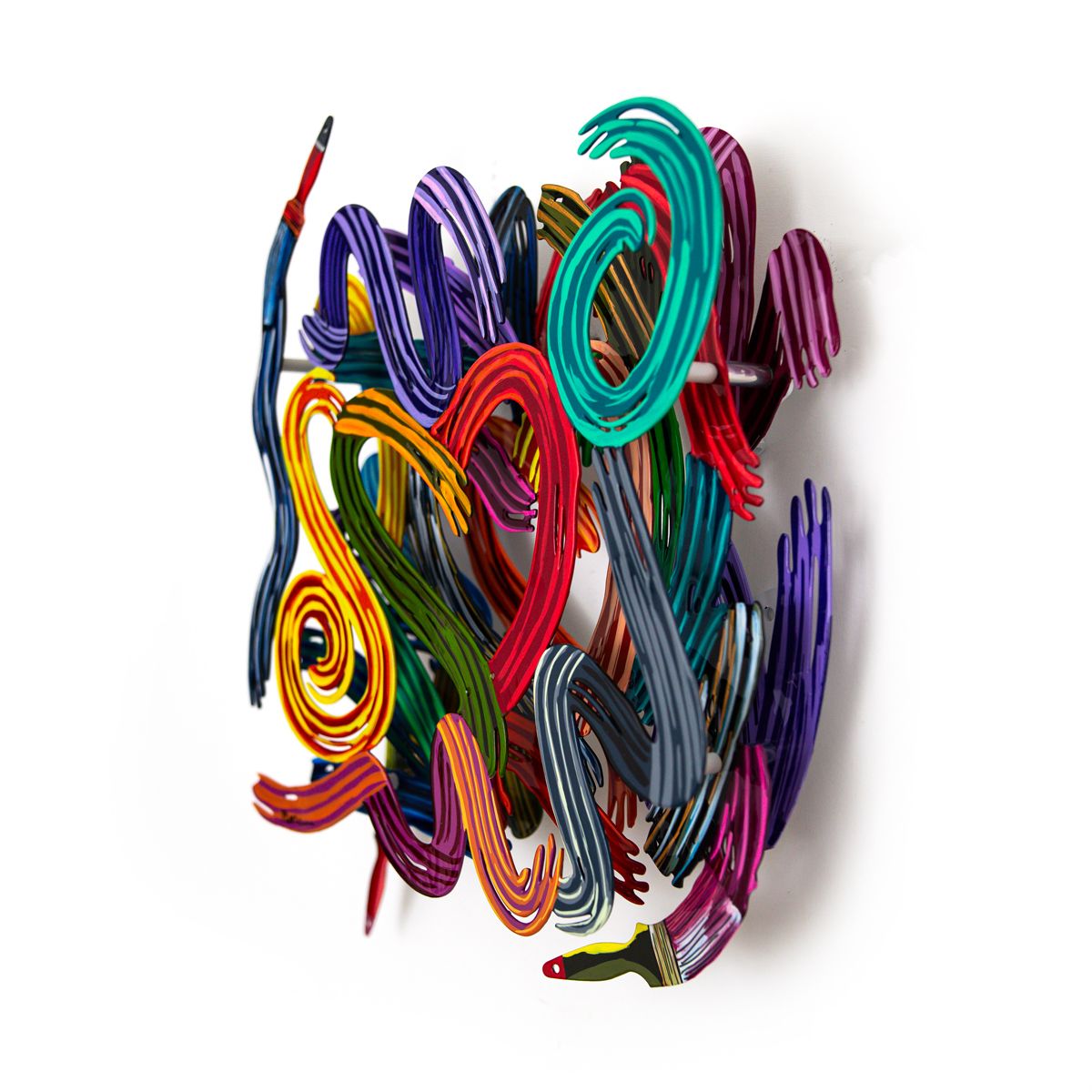 Patricia Govezensky- Original Painting on Cutout Steel "Work of Heart (Mini Series)"