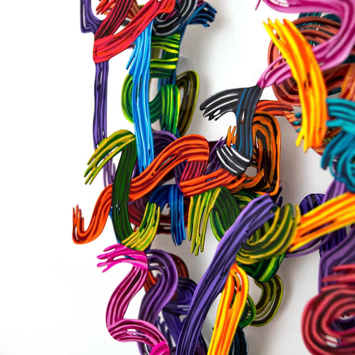 Patricia Govezensky- Original Painting on Cutout Steel "Contemporary Love (Mini Series)"