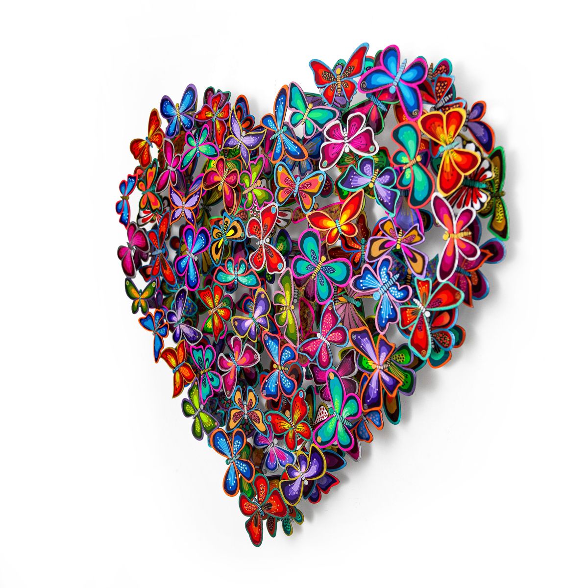 Patricia Govezensky- Original Painting on Cutout Steel "Love in Paradise"