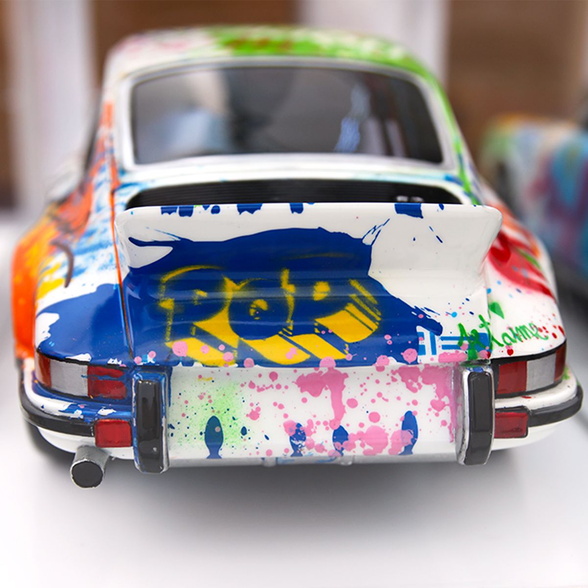 Mr. Brainwash- Stencil and Mixed Media on Fiberglass Sculpture "Vandalized Car"