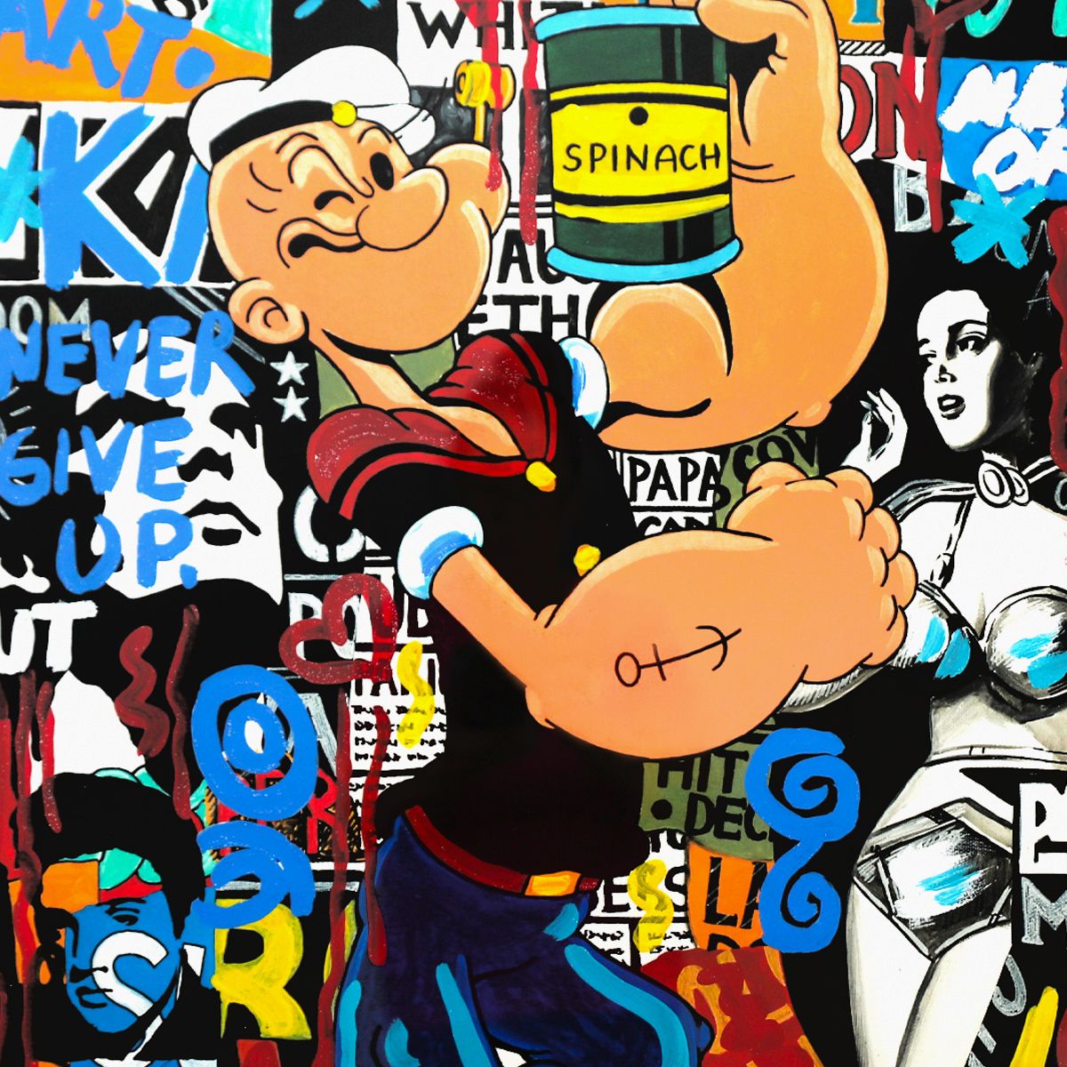 Nastya Rovenskaya- Original Mixed Media on Deckle Edge Paper "Power"