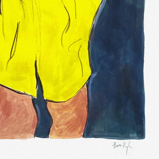 Bob Dylan, "Woman in Red, Lion Pub (Yellow)" Framed Limited Edition, Numbered PP 1/2 and Hand Signed with Letter of Authenticity