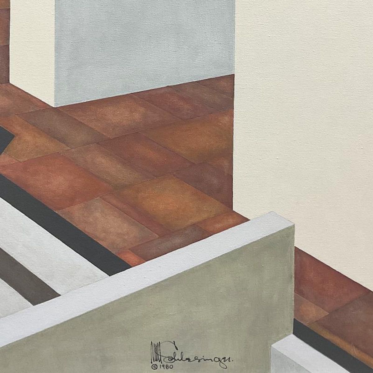William Schlesinger (1915-2011), Framed Original Oil Painting on Canvas (60.5" x 48.5"), Dated 1980 and Hand Signed with Letter of Authenticity
