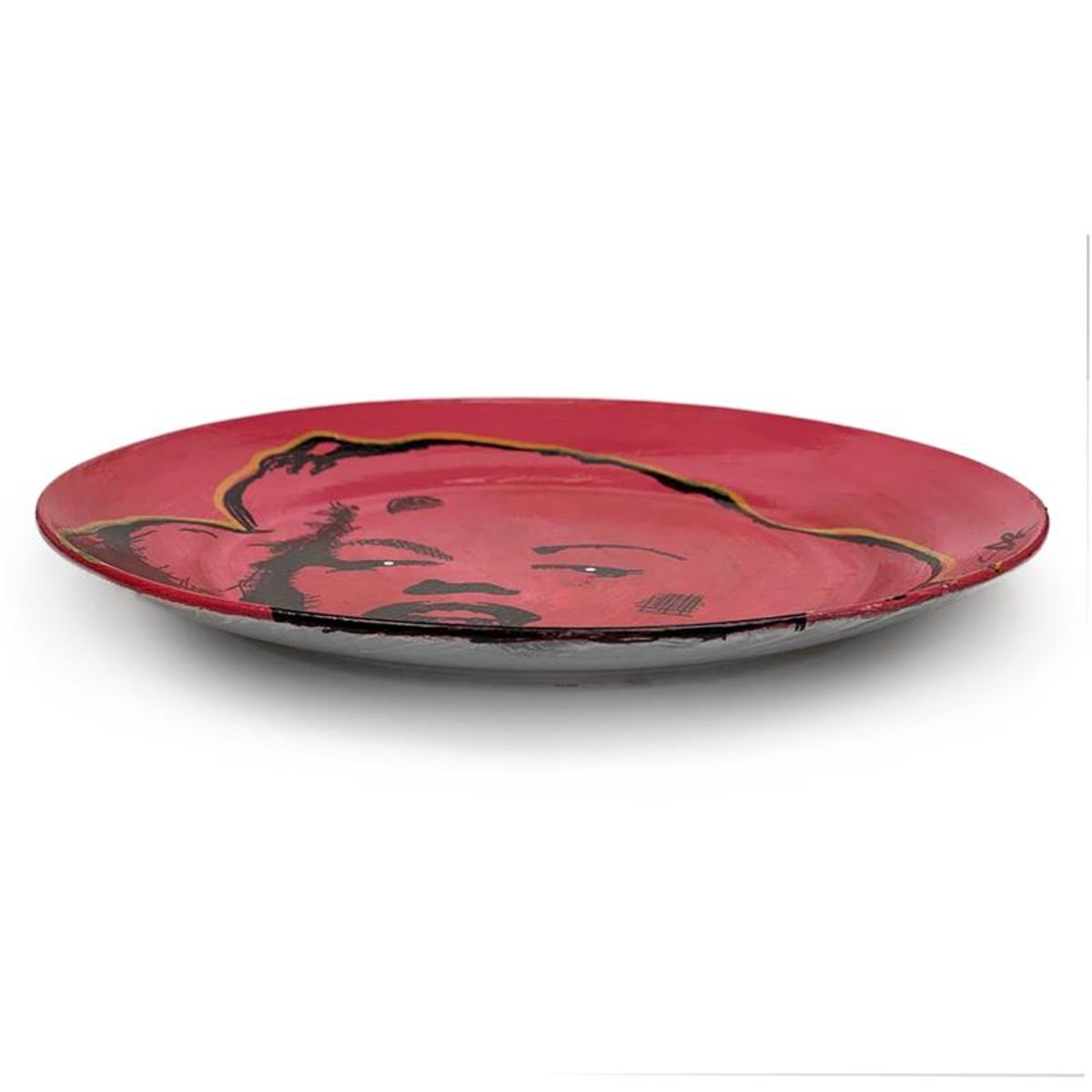 Steve Kaufman (1960-2010), "Marilyn" Hand Painted Plate, Hand Signed with Letter of Authenticity.