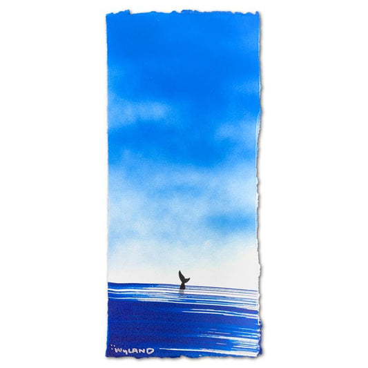 Wyland, "Fluke" Framed, Hand Signed Original Painting with Letter of Authenticity.