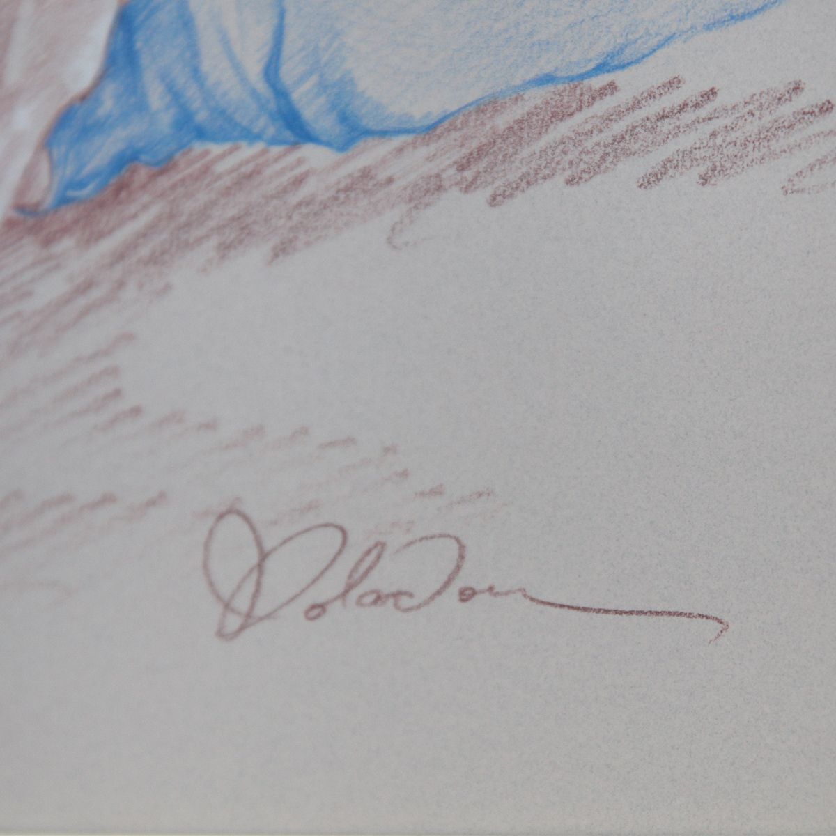 Jean Coladon- Colored pencil drawing on paper "Holy Jeans"