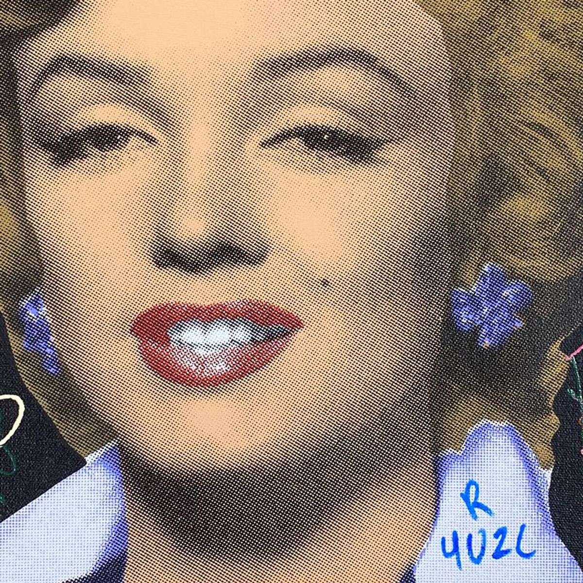 Ringo Daniel Funes, "Marilyn Classic" Framed One-of-a-Kind Mixed Media on Canvas, Hand Signed with Letter of Authenticity.