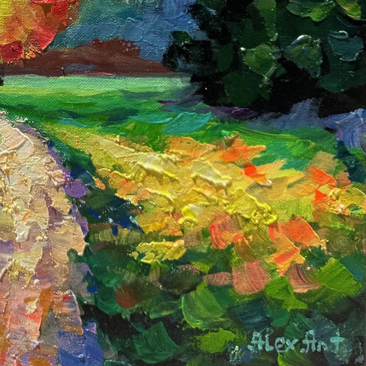 Alexander Antanenka, "Change Of Seasons" Hand Signed Original Painting on Canvas with Letter of Authenticity.