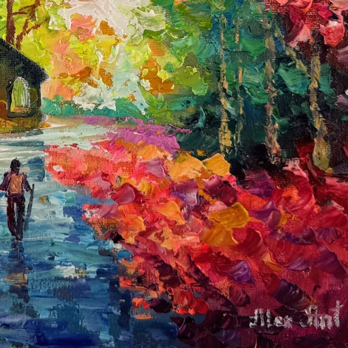 Alexander Antanenka, "There's No Place Like Home" Hand Signed Original Painting on Canvas with Letter of Authenticity.