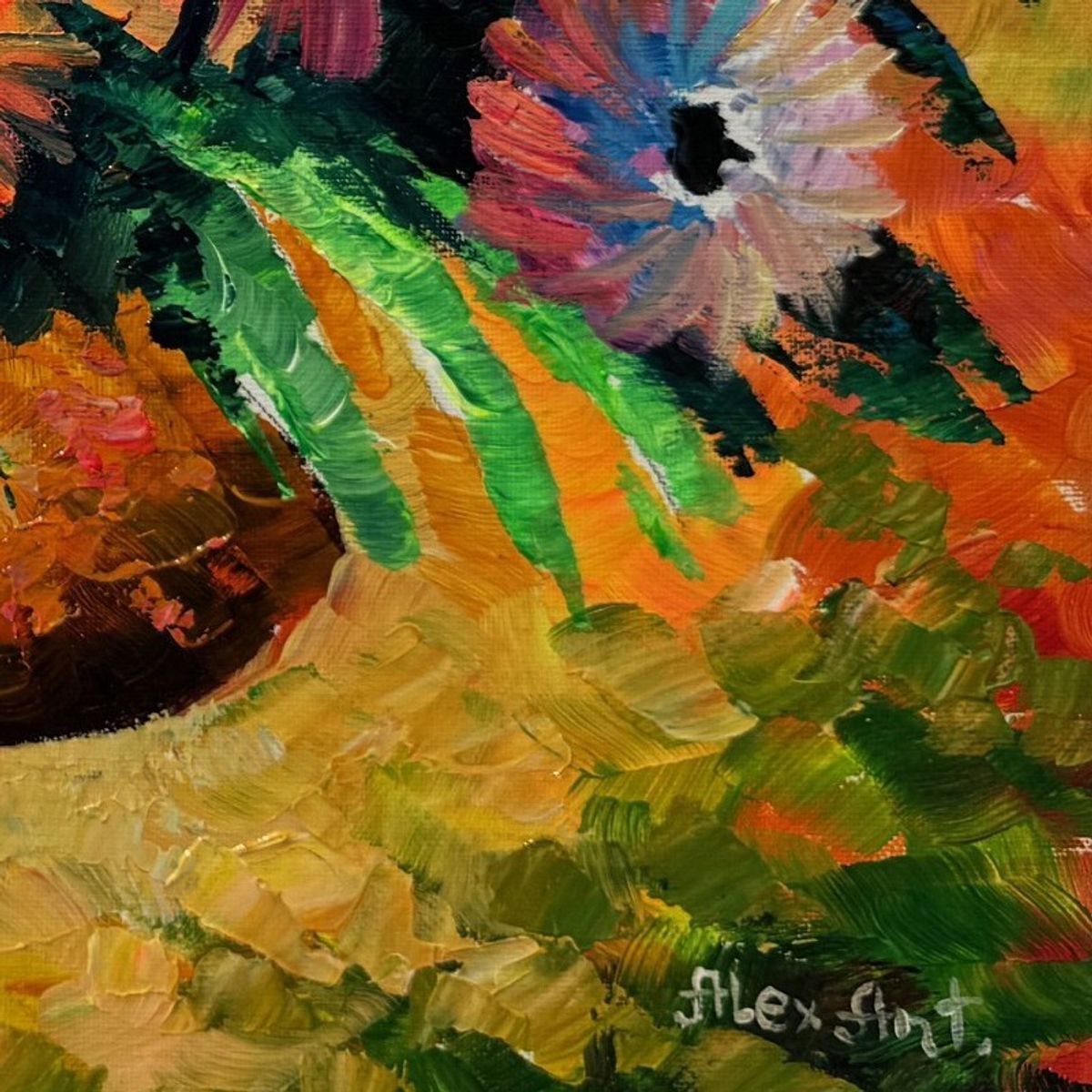Alexander Antanenka, "Summer Breeze" Hand Signed Original Painting on Canvas with Letter of Authenticity.