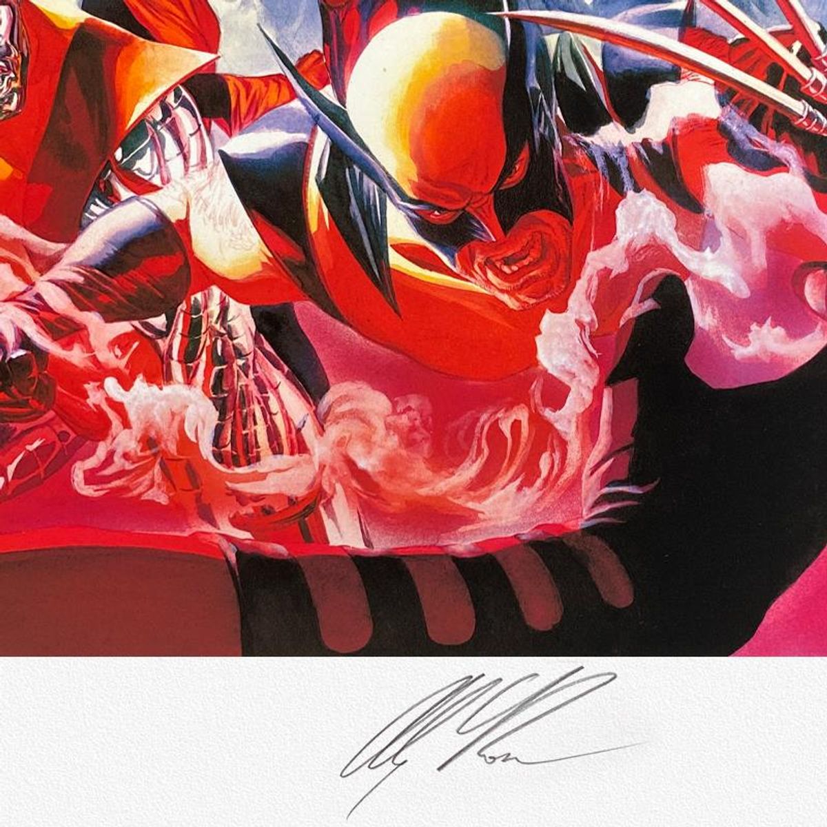 Marvel Comics & Alex Ross, "Evolution" Framed Limited Edition, PP Numbered 21/25 and Hand Signed with Letter of Authenticity.