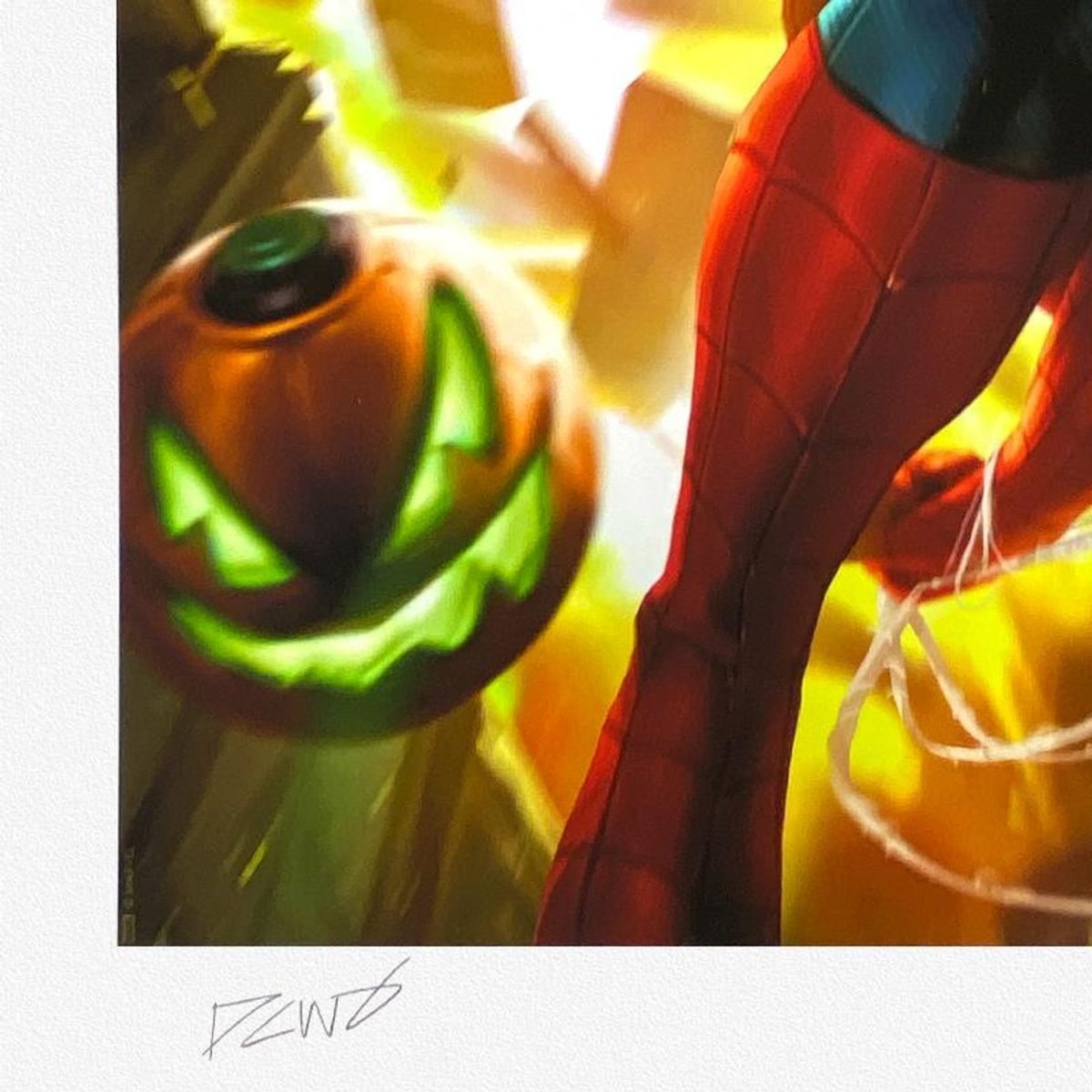 Marvel Comics & Derrick Chew, "Spider-Man vs Green Goblin" Limited Edition, PP Numbered 3/4 and Signed with Letter of Authenticity.