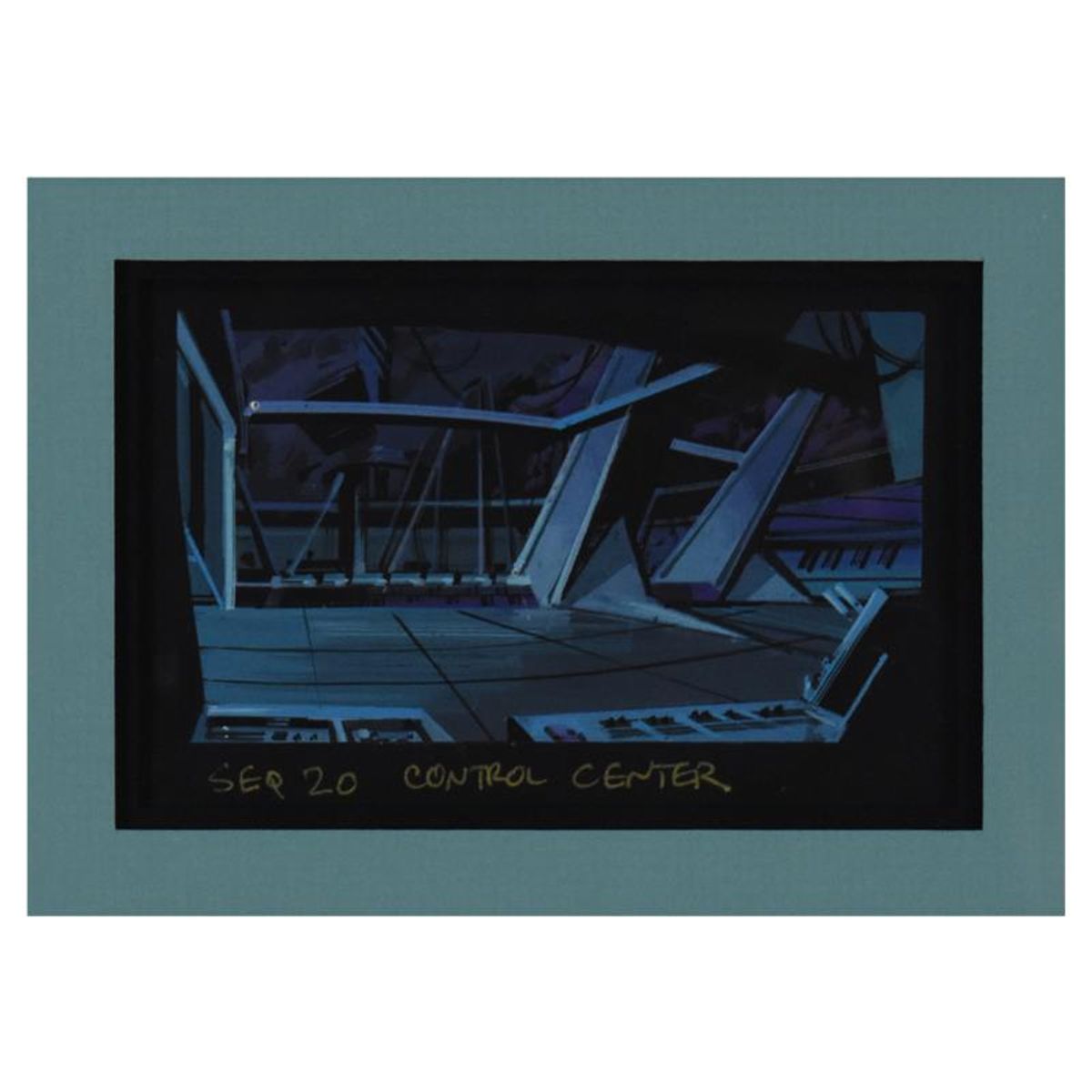Marvel Comics, "Seq 20 Control Center" Framed Original Story Board Production Painting with Letter of Authenticity.
