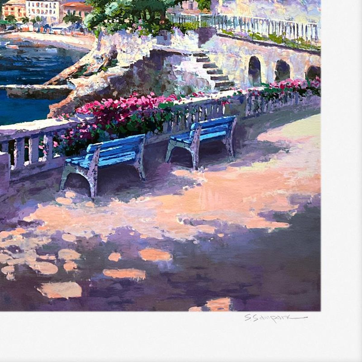 Sam Park, "Costa Brava" Limited Edition Printer's Proof Serigraph, Numbered 1/4 and Hand Signed with Letter of Authenticity.