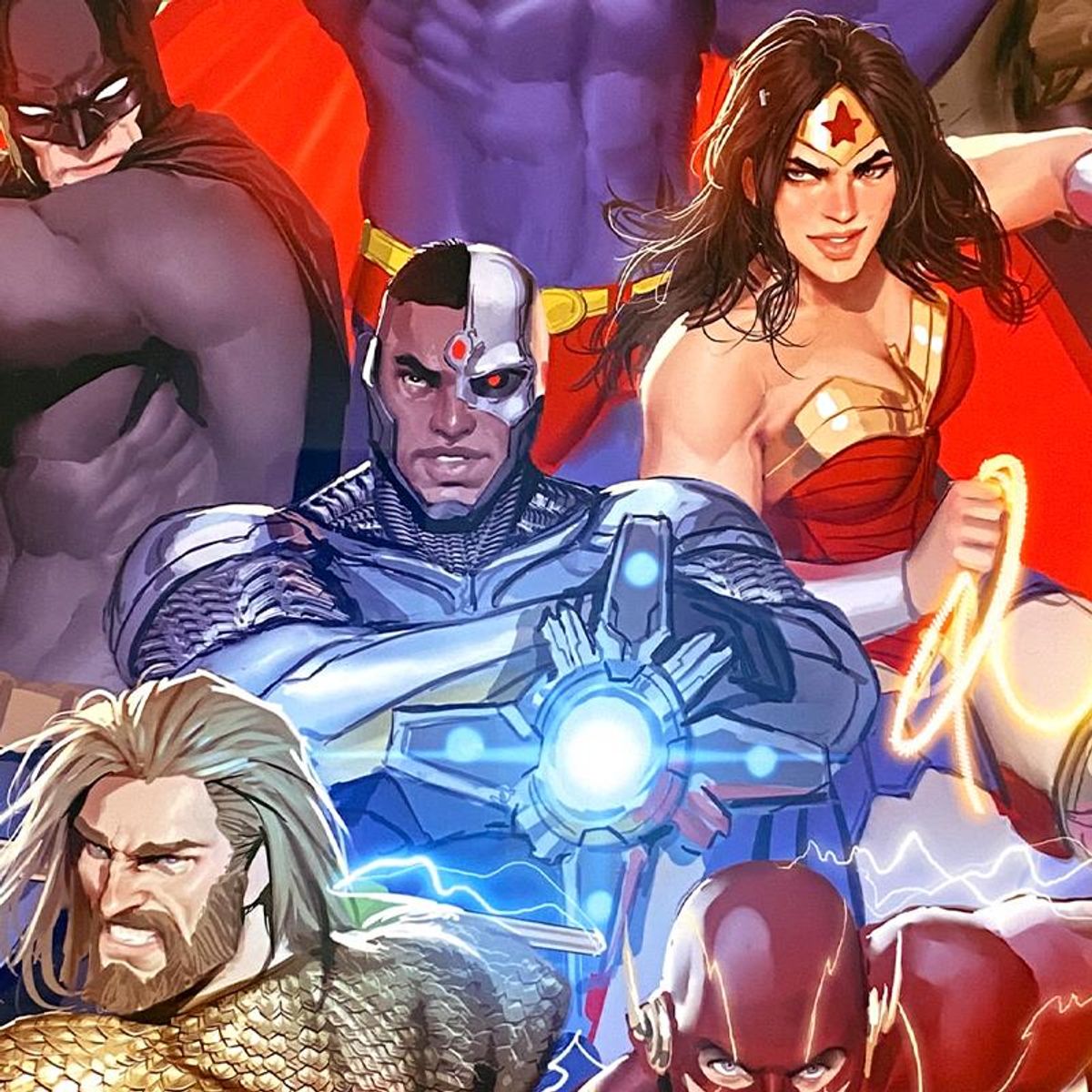 DC Comics & Stjepan Sejic, "The Justice League" Limited Edition on Aluminum, PP Numbered 1/2 with Letter of Authenticity.