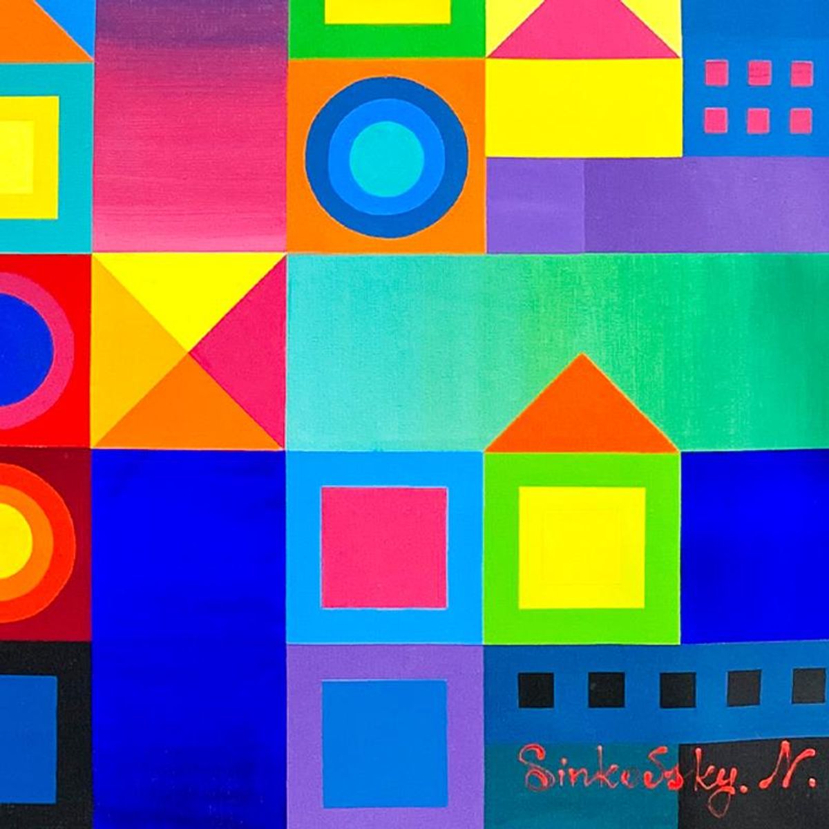 Natalia Sinkovsky, Original Acrylic Painting on Canvas, Hand Signed with Letter of Authenticity