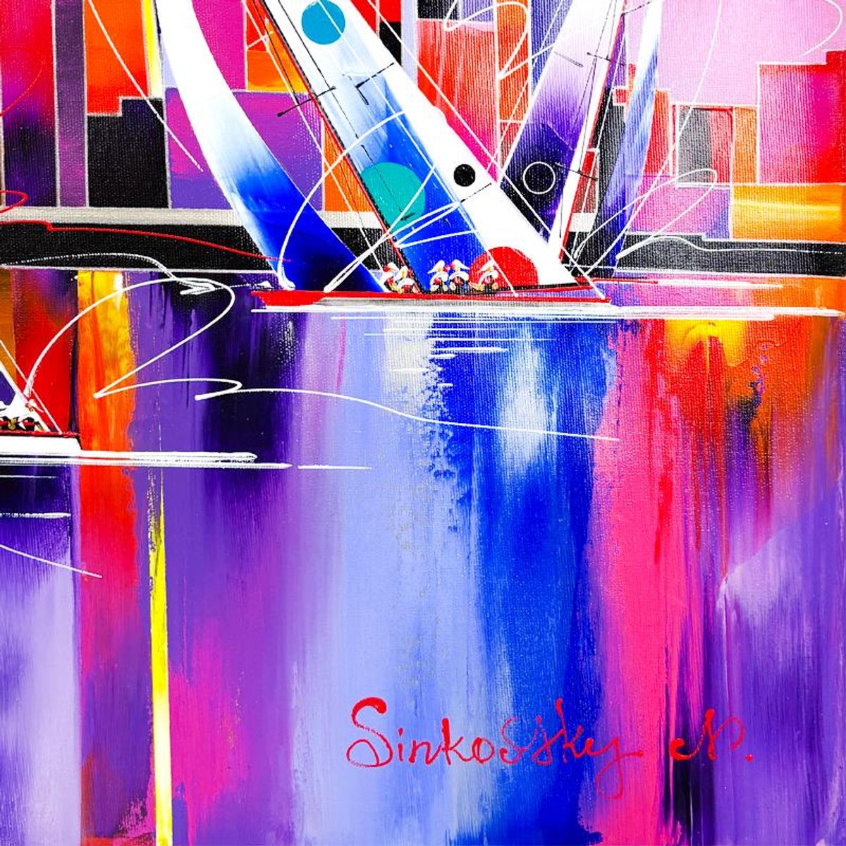 Natalia Sinkovsky, Original Acrylic Painting on Canvas, Hand Signed with Letter of Authenticity.