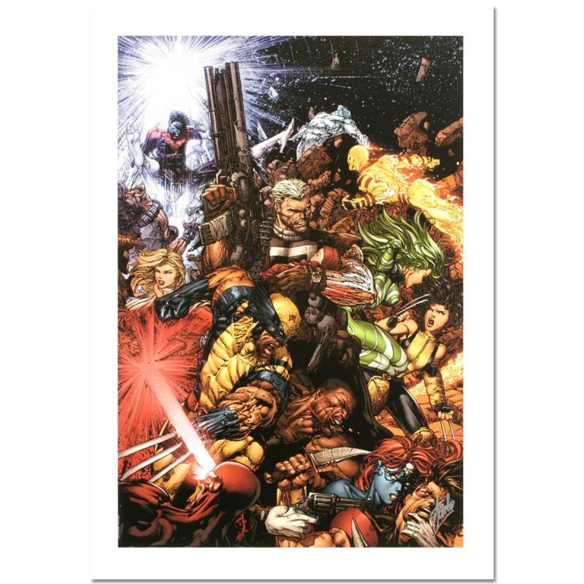 Stan Lee Signed, Marvel Comics "X-Men #207" Limited Edition Canvas 7/10 with Certificate of Authenticity.